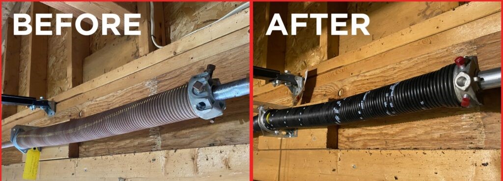 Before and After Garage Door Spring